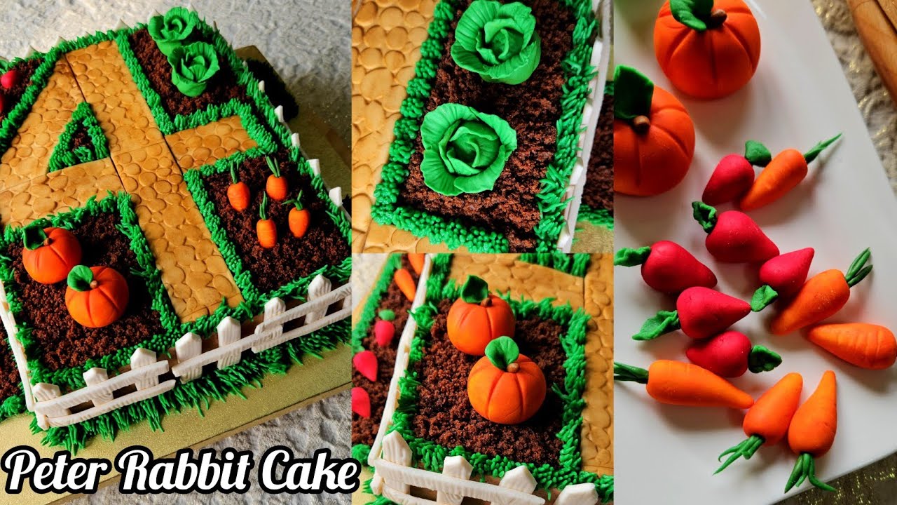 Peter Rabbit cake/Mr.McGregor's Garden/පීටර් රැබිට් කේක්/Birthday Cake/Kids Cake Design