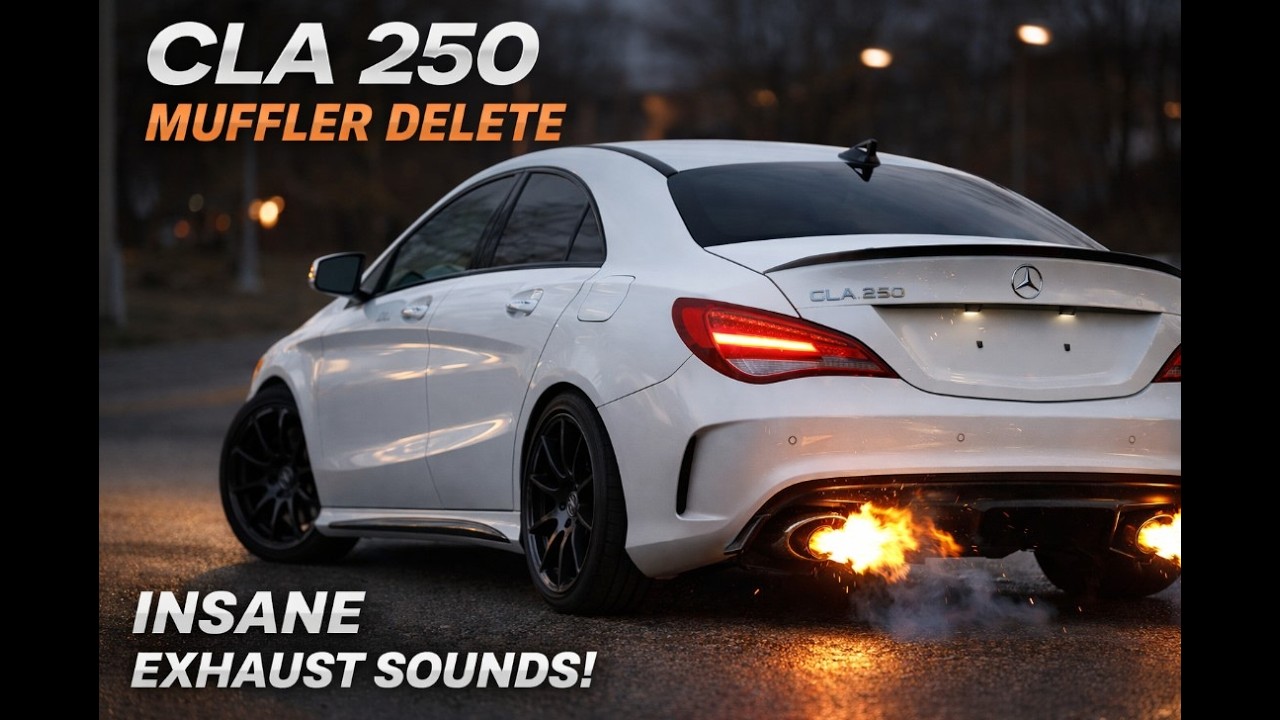 2015 CLA 250 Exhaust BEFORE & AFTER | Muffler Delete + T-Pipes
