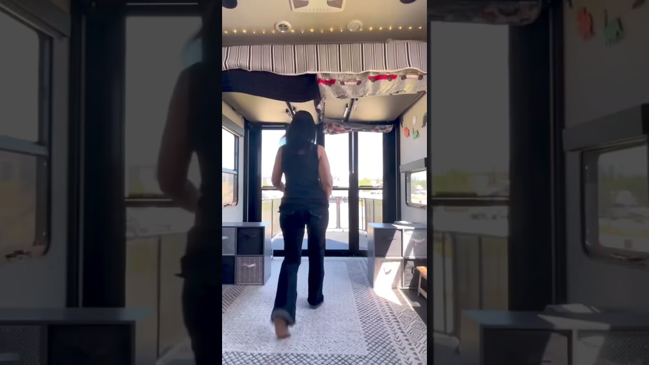 Kids RV Toyhauler Bedroom and Patio Setup - Where do our kids sleep?