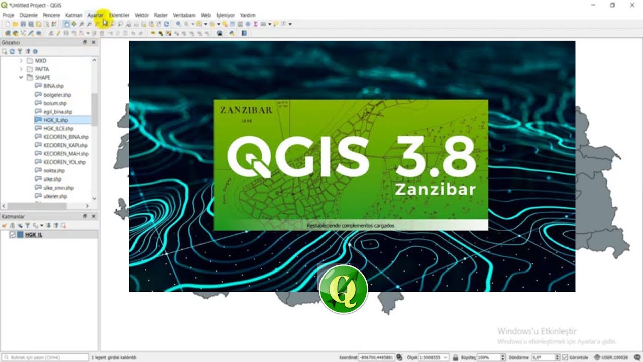 QGIS Eğitim 1. Bölüm I Masaüstü Araçları