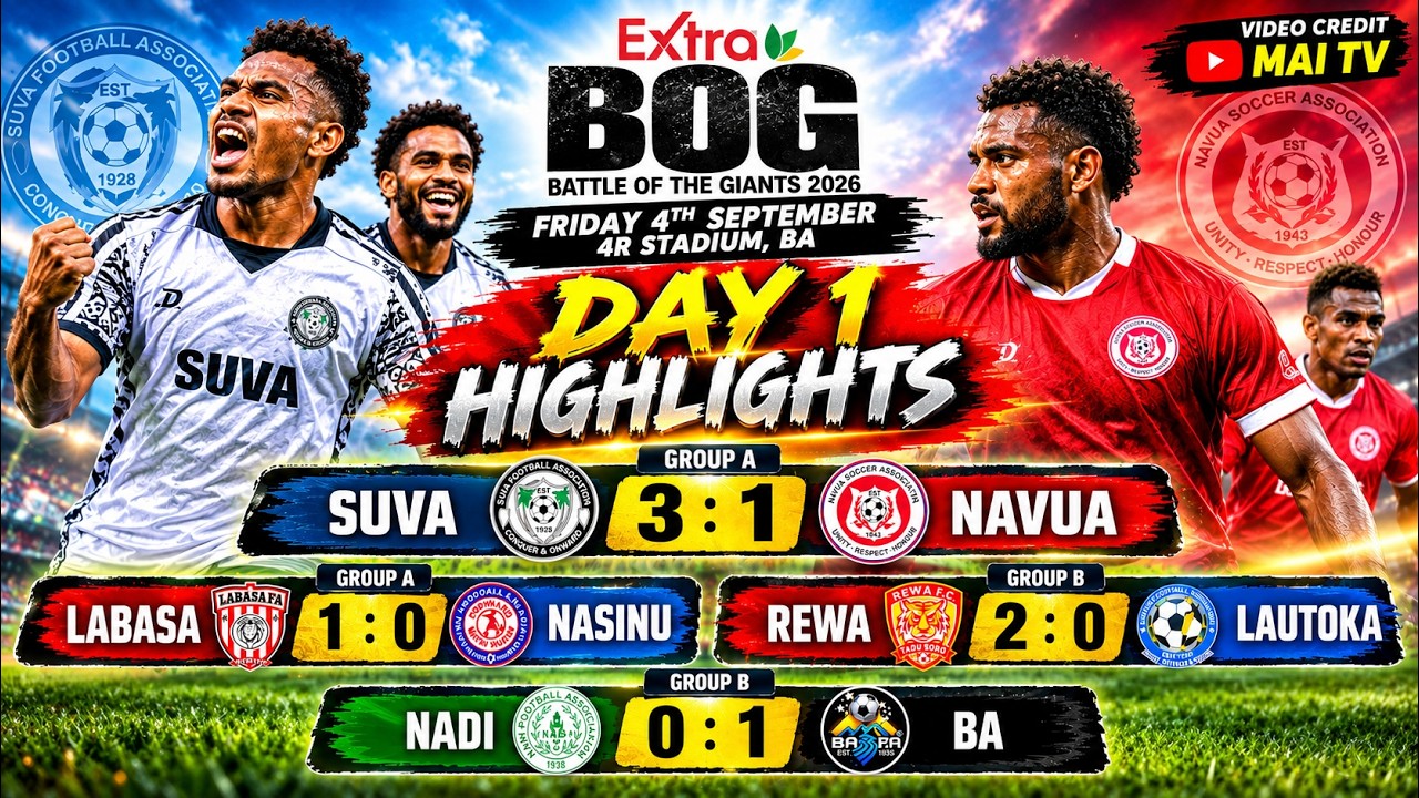 FIJI SOCCER: BOG DAY 1 HIGHLIGHTS