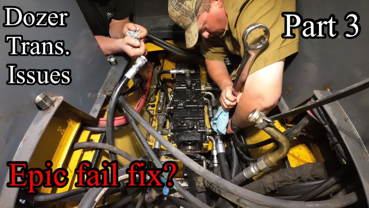 Deere dozer hydrostatic transmission install for the 2nd time after destroying it the first time