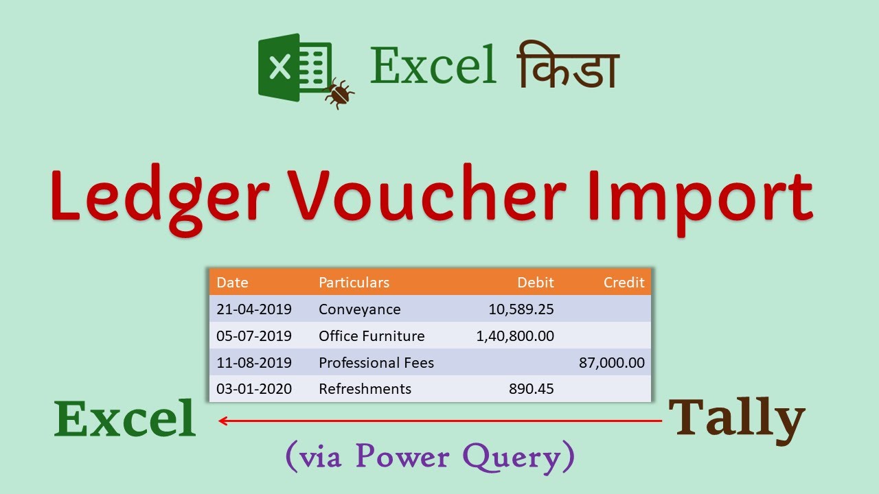 Tally Ledger Vouchers import via Power Query