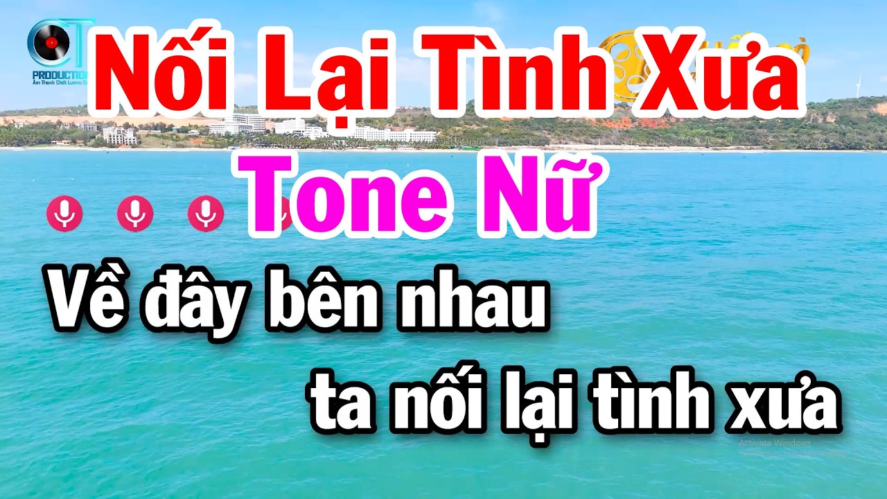 Karaoke Nối Lại Tình Xưa Tone Nữ Nhạc Sống Cha Cha Dễ Hát