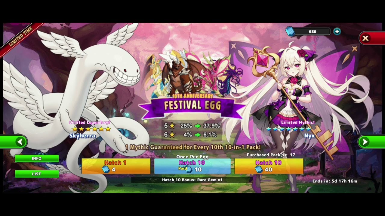 Neo monster anniversary 🥳// nyx banner hatching 2nd account 