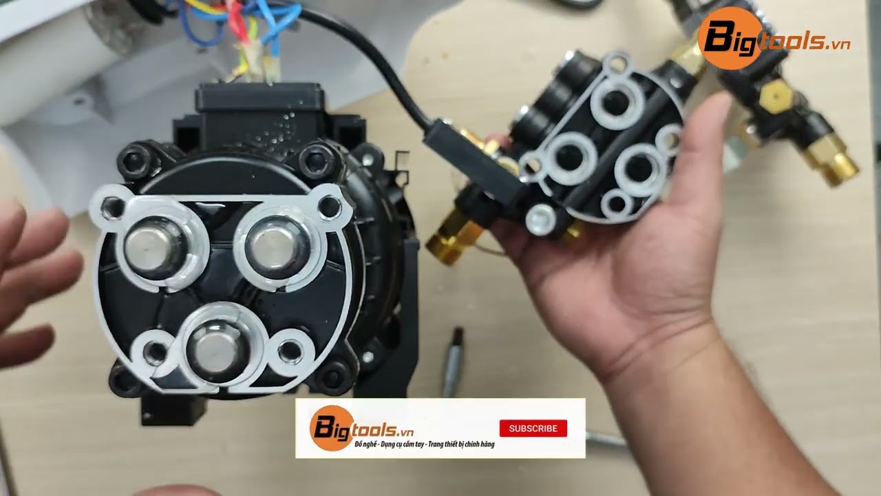 Hướng dẫn thay đầu bơm cho máy xịt rửa xe chỉnh áp ERGEN 6728 - HYUNDAI HRC918 - Bigtools.vn