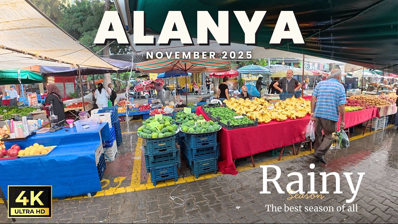 Alanya City Center Friday Market | Antalya Turkey | November 7, 2025 [4K HD]