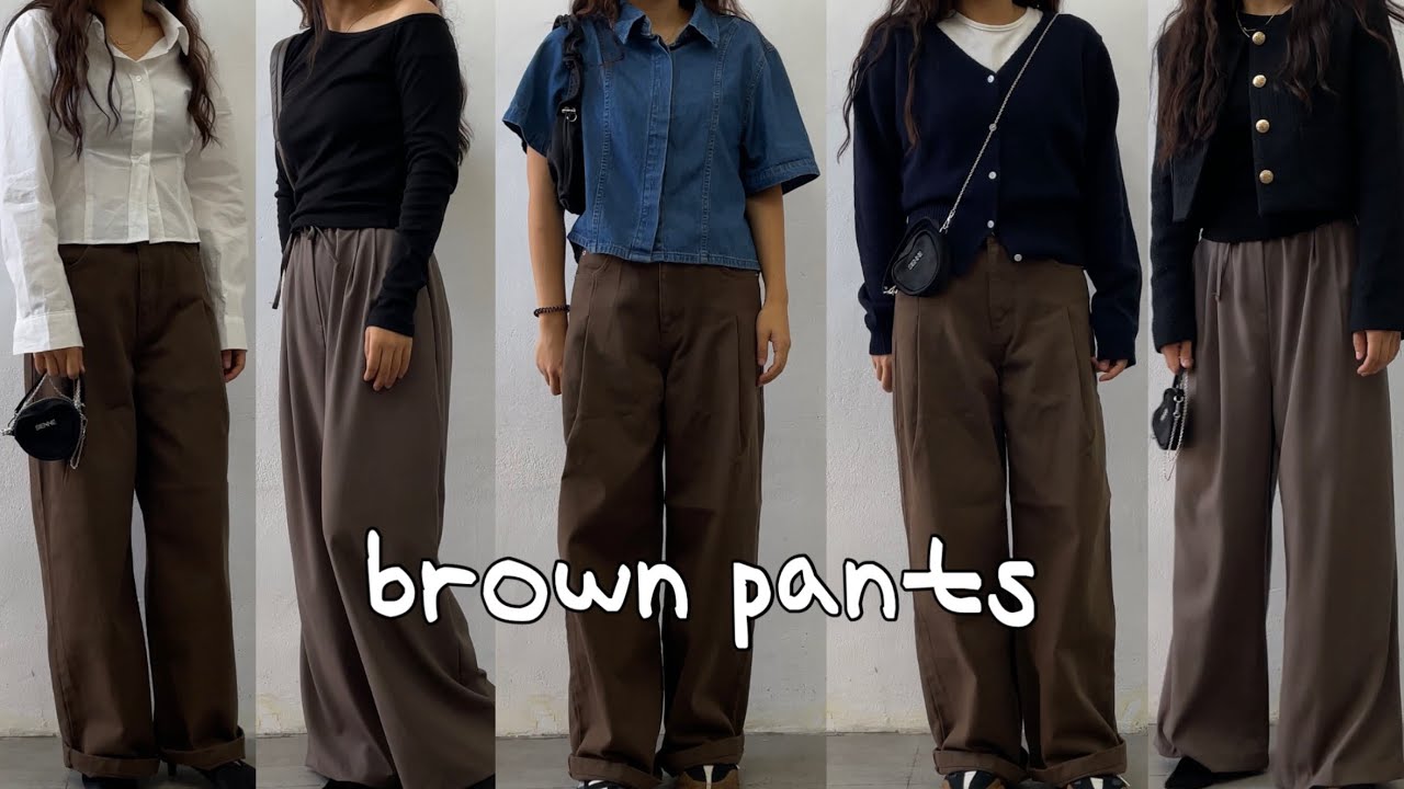 가을엔 브라운 팬츠🐻 데일리하게 코디하기 좋은 팬츠로 아우터 안에 입기 좋은 룩북