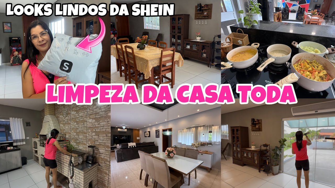 FAXINA NA CASA 🏠 Fui na ACADEMIA / LOOKS LINDOS DA SHEIN 🩷 BOLO DE BANANA SEM GLÚTEN 😋 