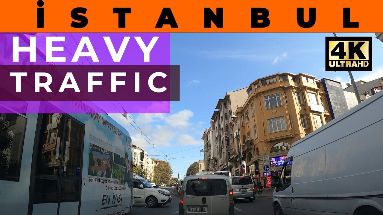 Driving in Heavy Traffic, Istanbul | İkitelli to Beyazıt w/Trivia | 4K 60fps