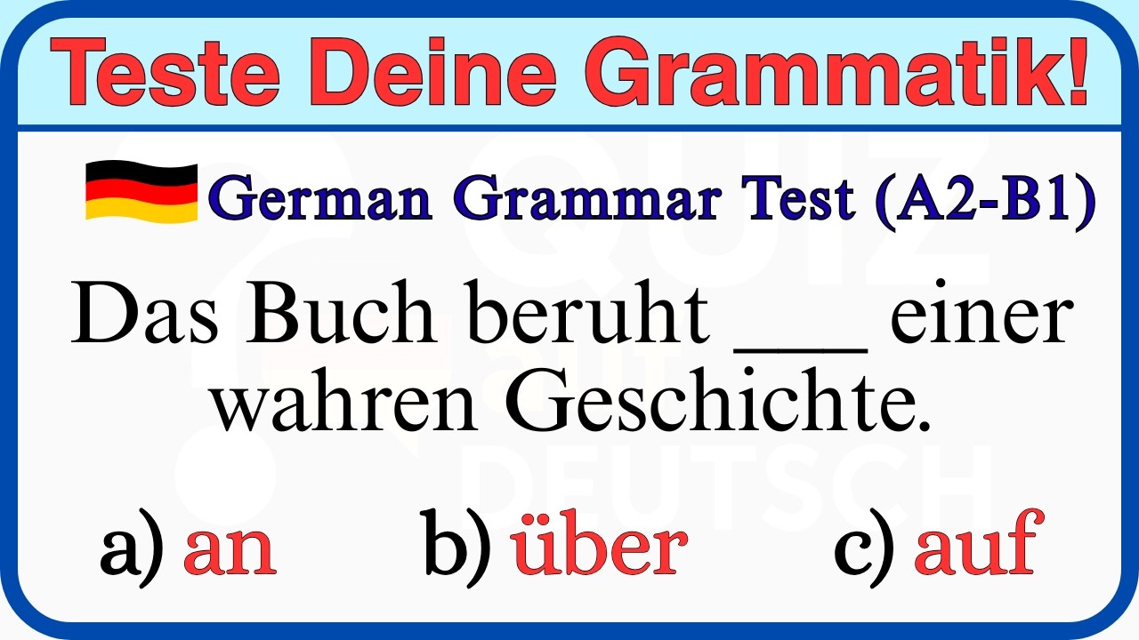 Challenge: Bestehe den Deutsch-Grammatik-Test! 💪