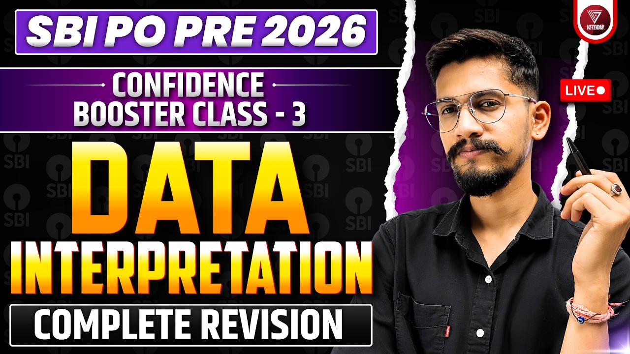 🛑Data Interpretation | Confidence Booster Class 3 | SBI PO Prelims 2026 | Yashraj Sir