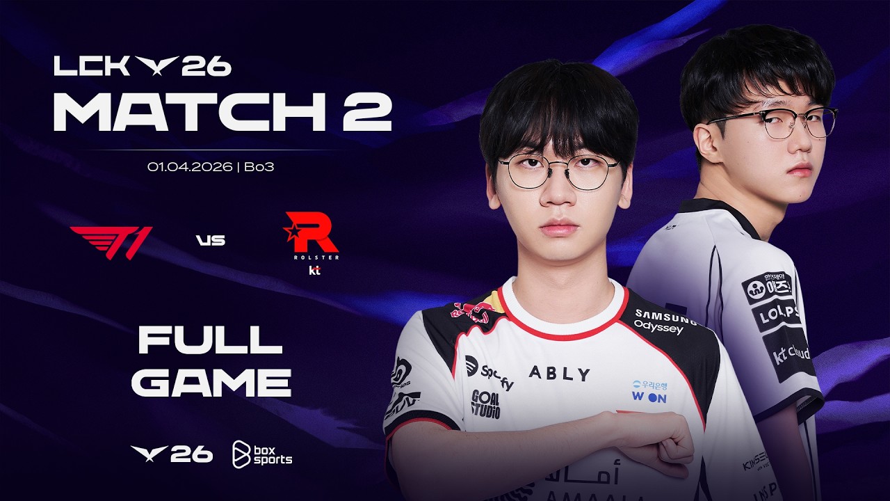 T1 vs KT | Full Game 1, 2 | Match 2 | 2026 LCK | 04.01.2026