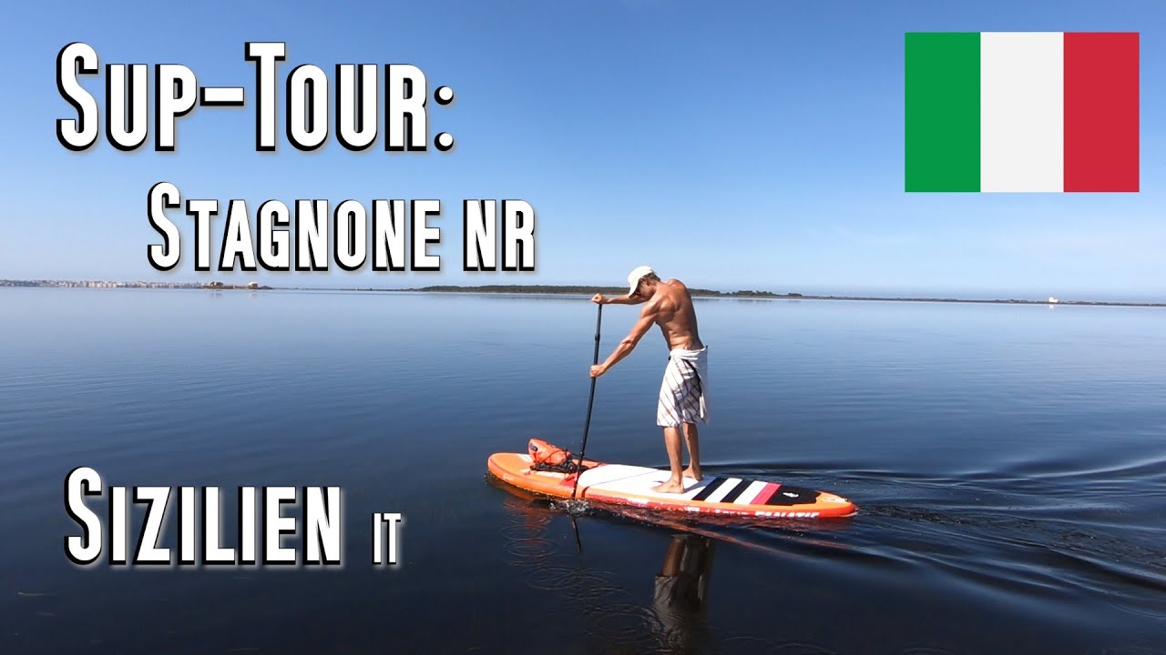 SUP-Tour Marsala, Sizilien, 11km / 3,5h / 3 Inseln, auf Europas größter  Flachwasserlagune