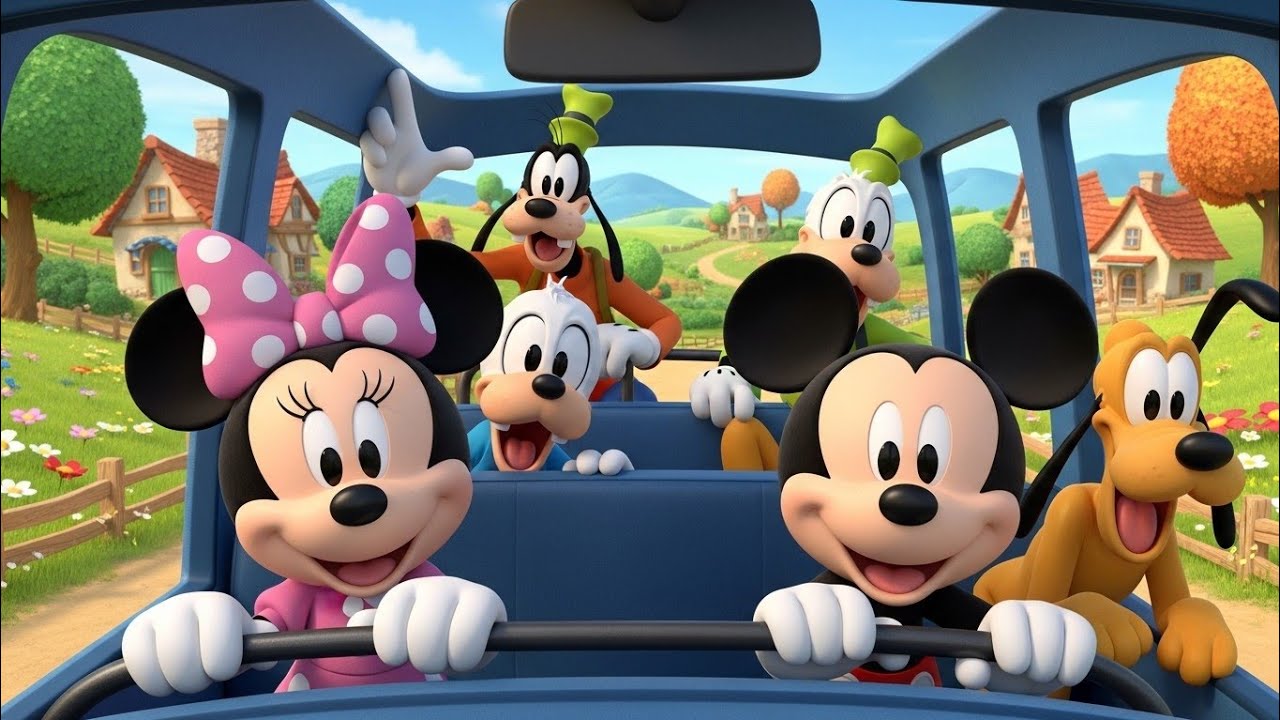 Mickey and Friends Village Bus Adventure | Fun Cartoon Story for Kids
