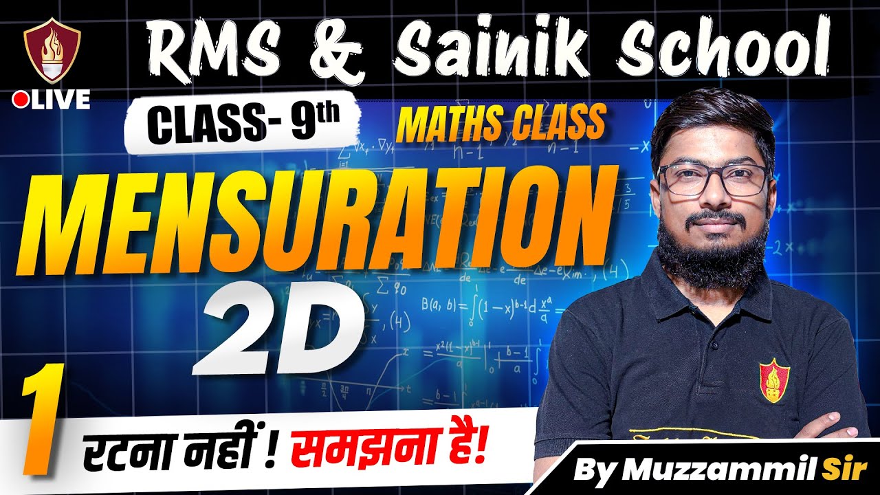 Class 9 RMS Maths Mensuration 2D | Military School Mathematics | RMS Coaching Class