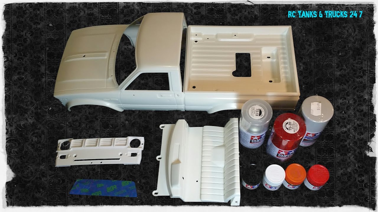 How To Paint A Tamiya Plastic Hard Body - Part 1 BODY PREPARATION & PAINTS - Box Art Mountain Rider