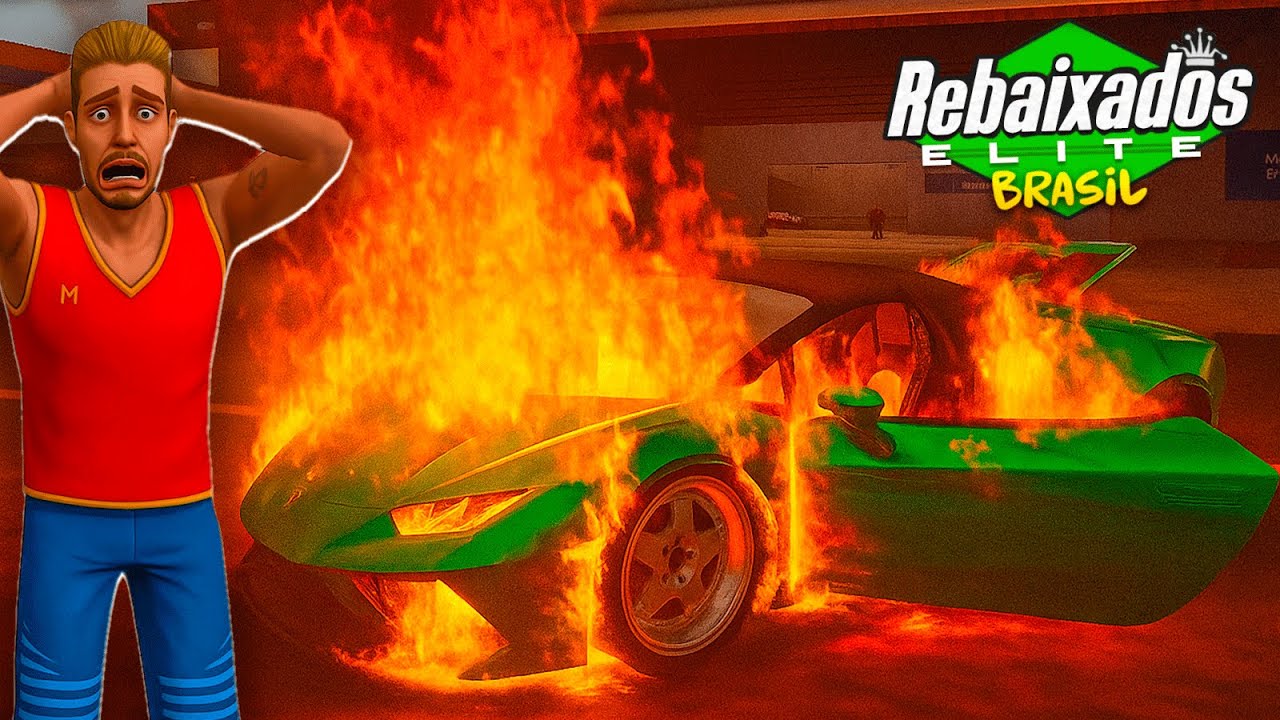 COLOQUEI FOGO NA LAMBORGHINI HURACAN DO YOUTUBER no REBAIXADOS ELITE BRASIL