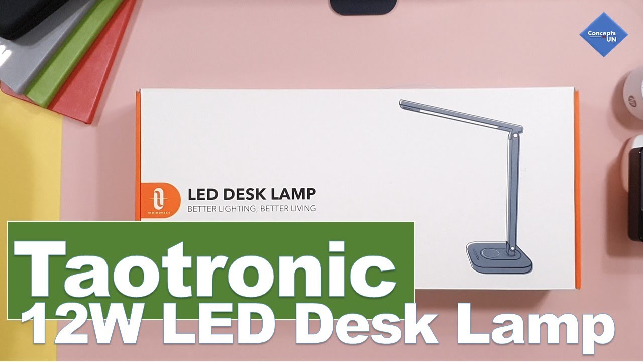 Taotronic 12W LED Desk Lamp with Fast Wireless Charger
