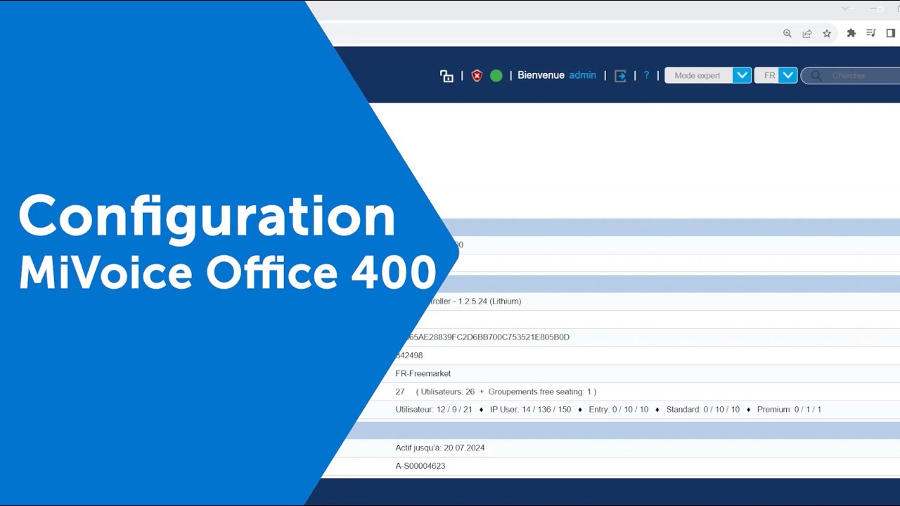 Configuration du MiVoice 400 de Mitel