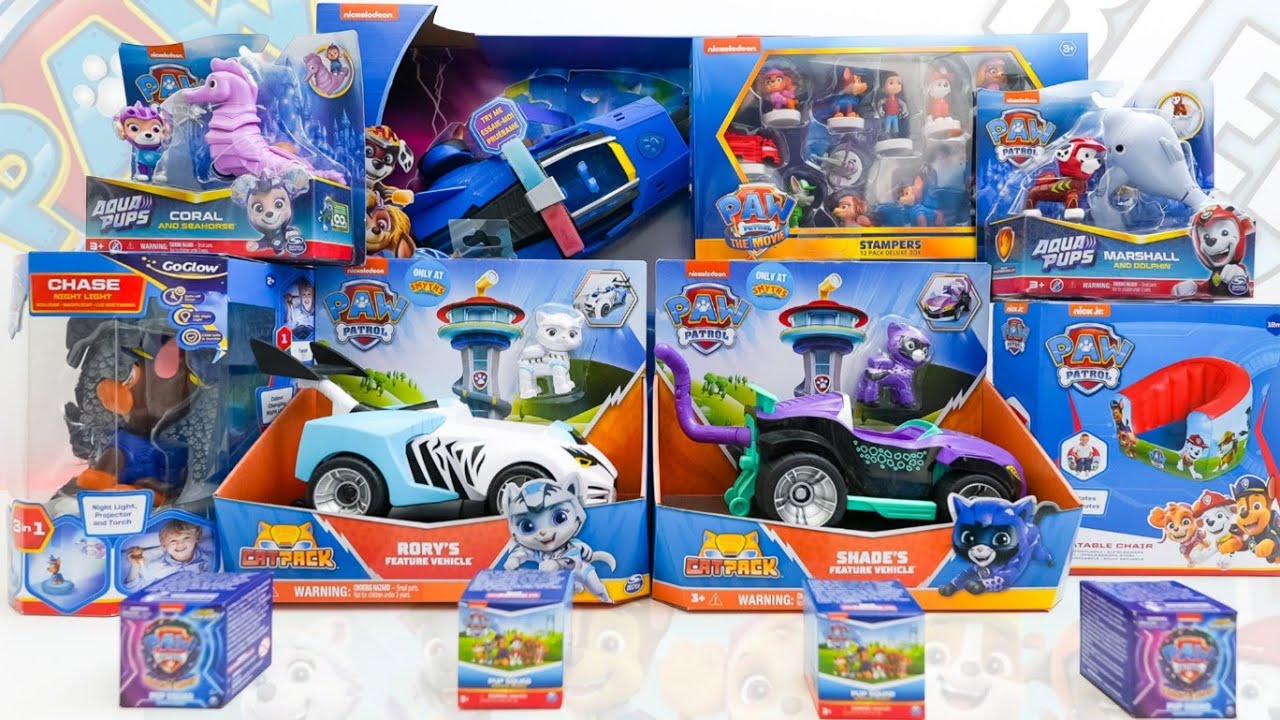 Paw Patrol Toy Collection Unboxing | Aqua Pups | Mighty Movie | Blind Box Surprise | ASMR toy review