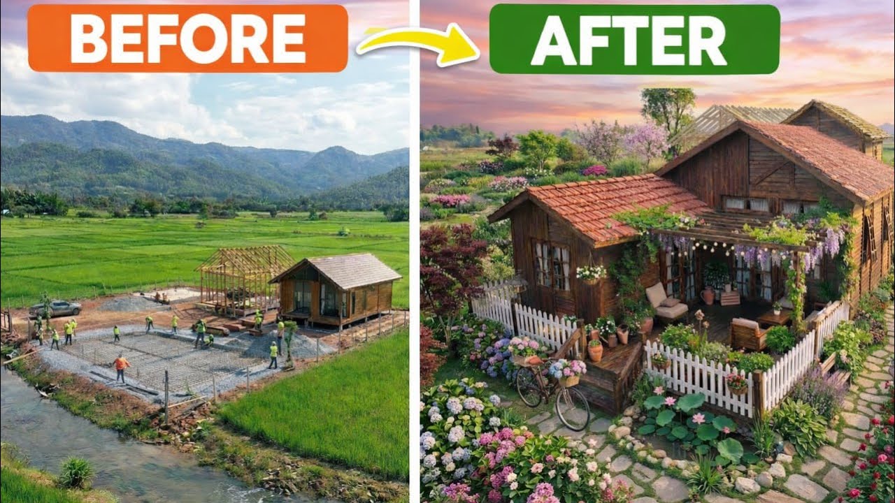 Before & After House Build Transformation 🏡 | From Empty Land to Dream Home