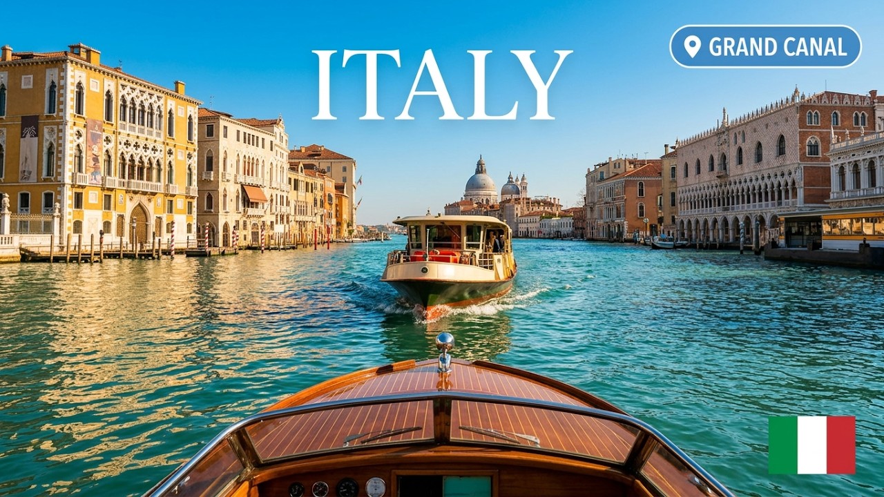 Venice Grand Canal Water Bus Ride - Italy