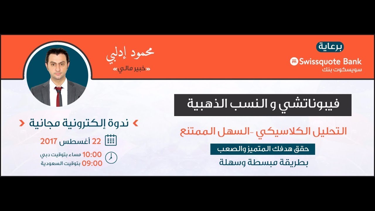 التحليل الكلاسيكي  فيبوناتشي والنسب الذهبية - محمود إدلبي برعاية سويسكوت بنك