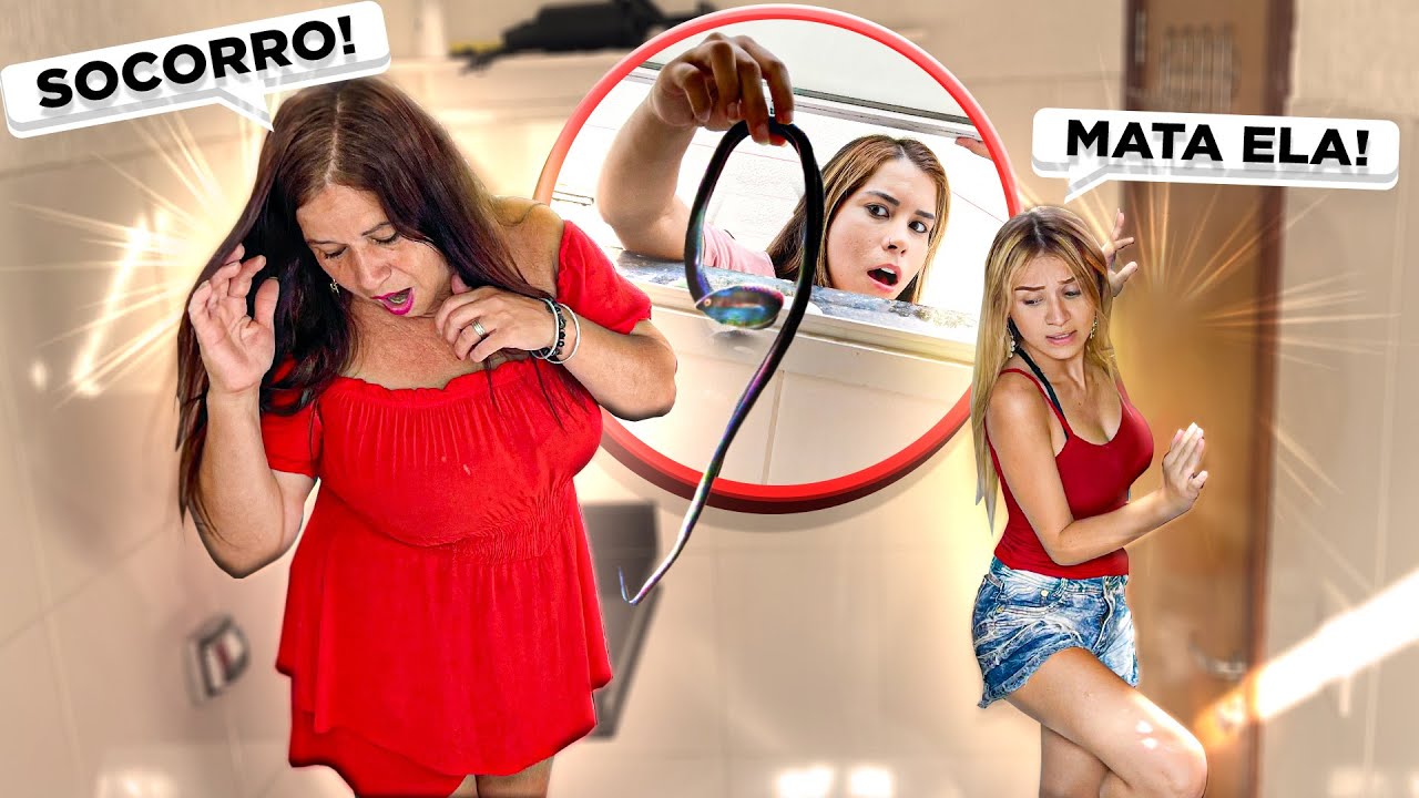 TRANQUEI MINHA MÃE NO BANHEIRO COM UMA COBRA! *Ela ficou com medo