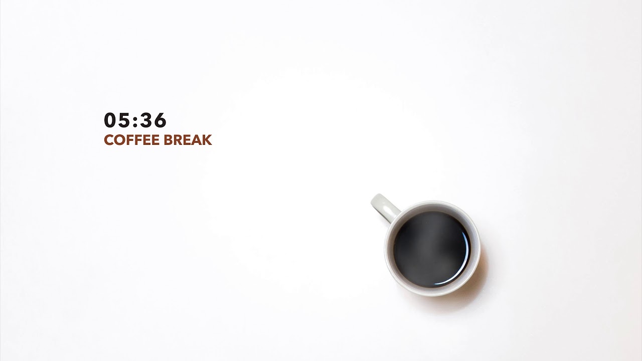 10 Minute Coffee Break Timer - with Countdown & gentle Alarm | 4k - 60 fps