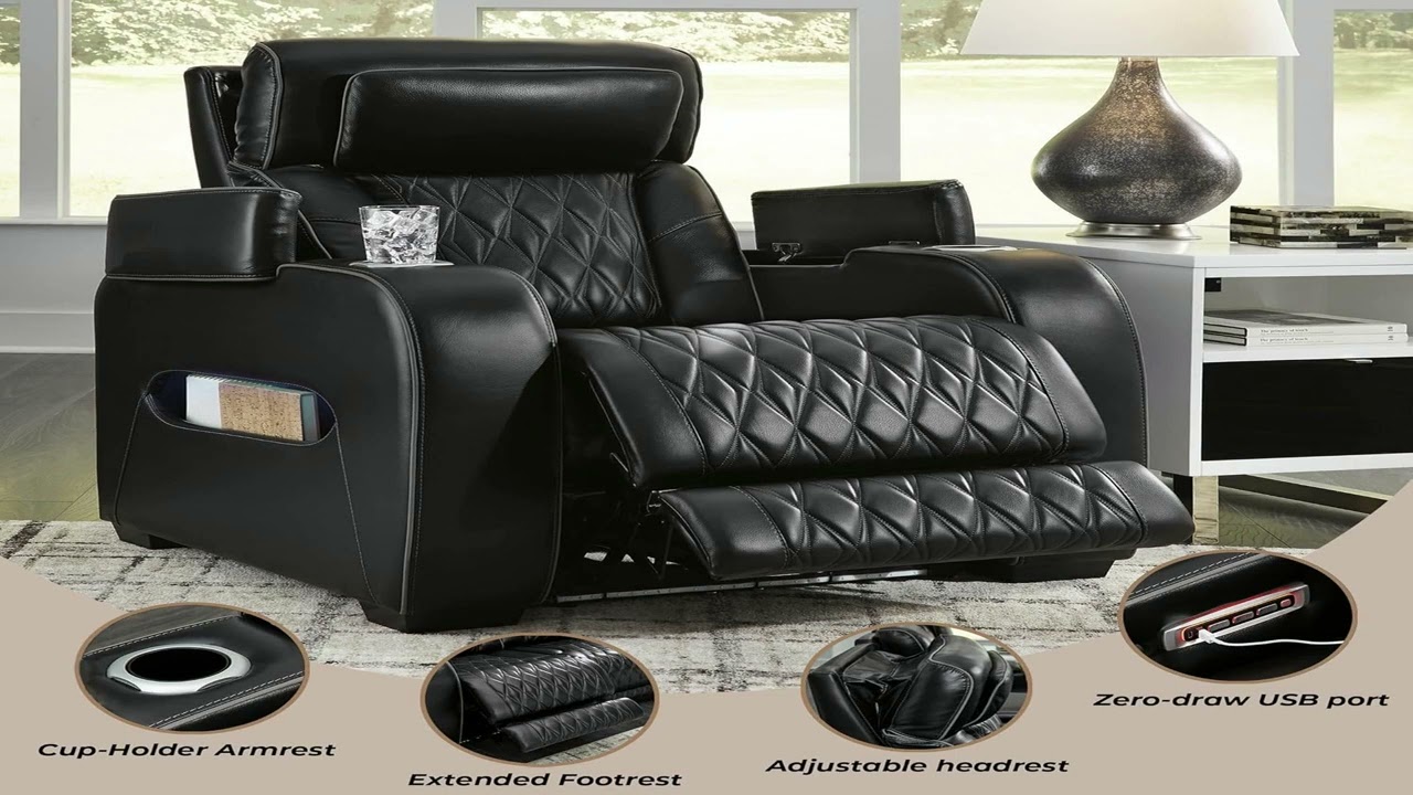 Black Friday Offer! Ashley Boyington Contemporary Recliner Review | Leather Match & Air Massage