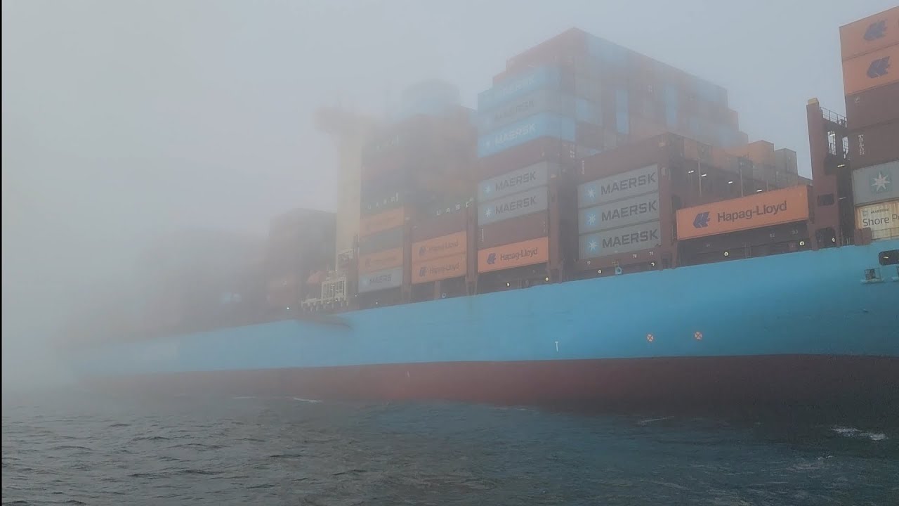 A Container Ship Appears Out of Nowhere in Dense Fog | Pilot Transfer Operations