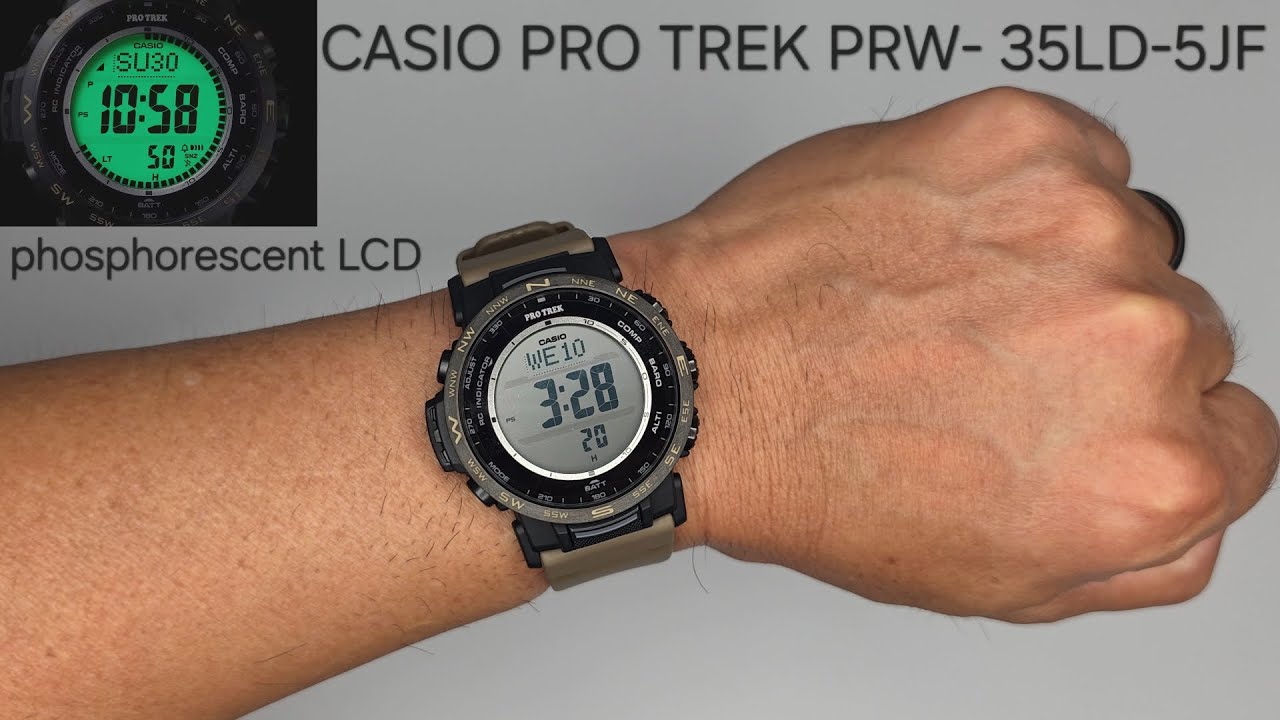 Распаковка и обзор часов CASIO PRO TREK PRW-35LD-5JF | Сравнение с PRW-6600Y-1A9