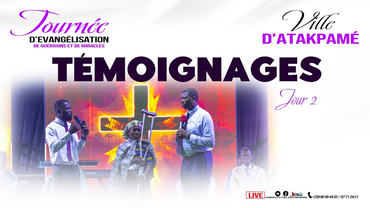 TEMOIGNAGES JOUR 2 TOURNEE D'EVANGELISATION ATAKPAME