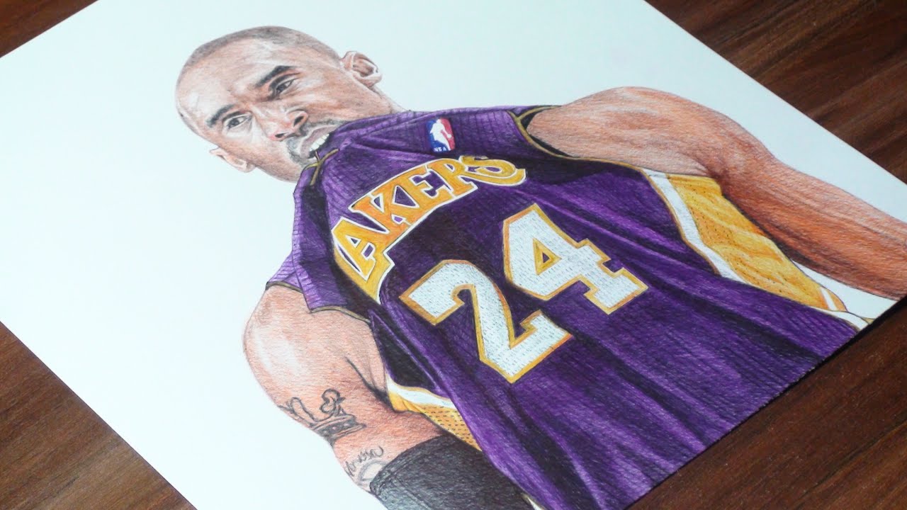Kobe Bryant Drawing - Ballpoint Pen | DeMoose Art