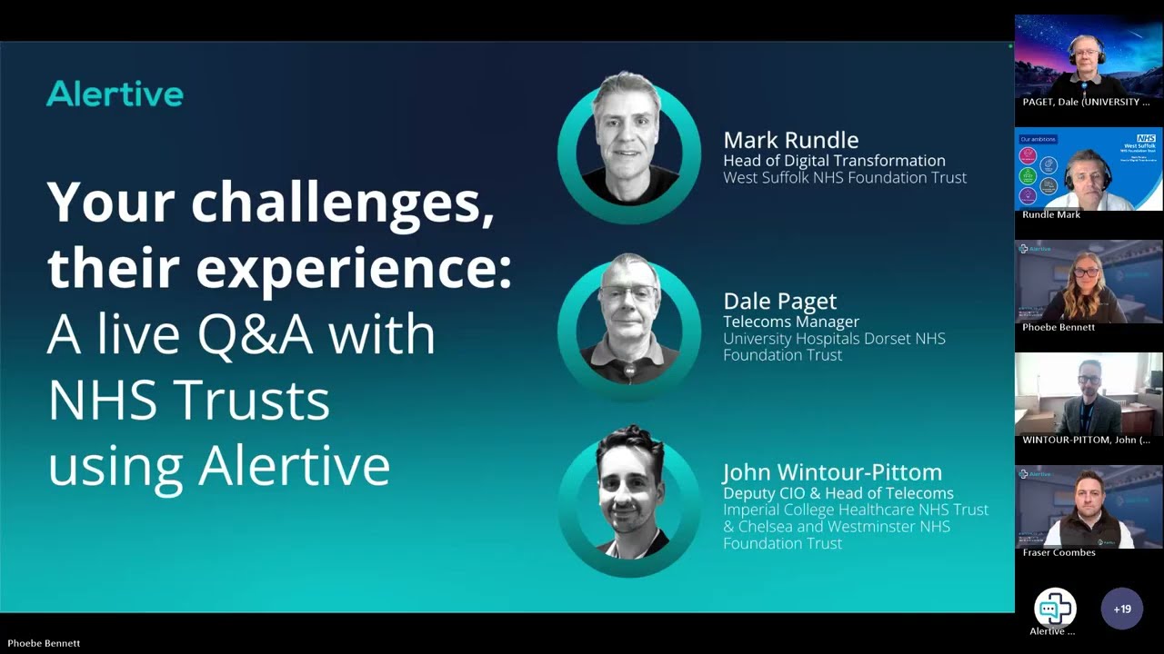 Your challenges, their experience: A live Q&A with NHS Trusts using Alertive (Webinar)