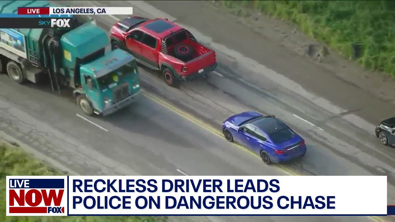 Crazy police chase disrupts Monday morning commute in LA | LiveNOW from FOX