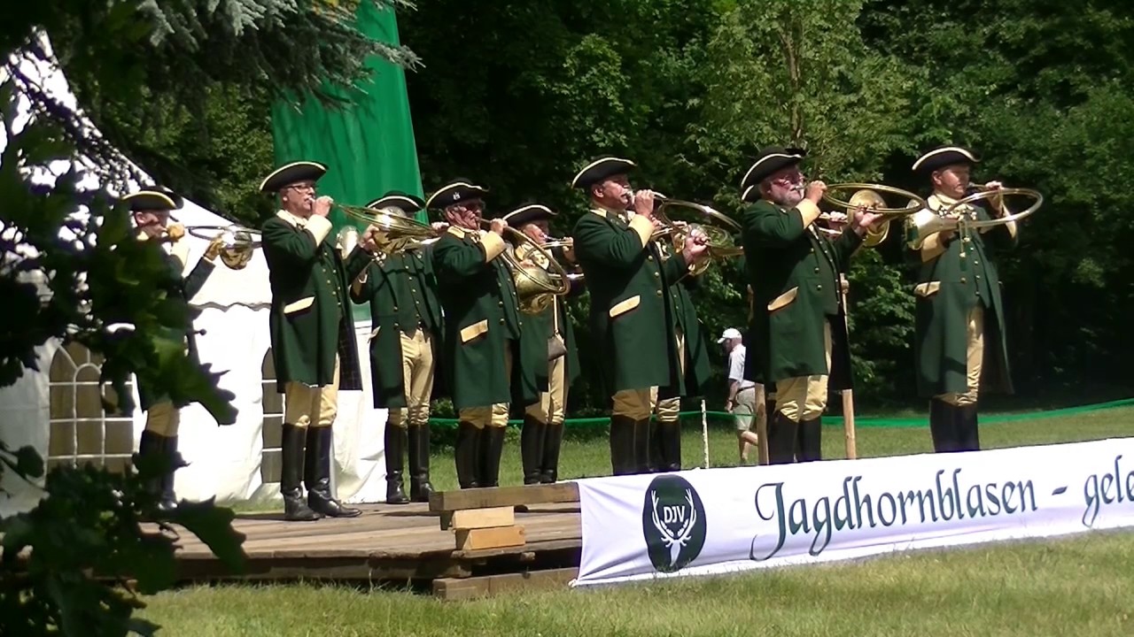 Kranichstein 2017. Bundeswettbewerb Jagdhornblasen. Es-Klasse (Parforcehorn)