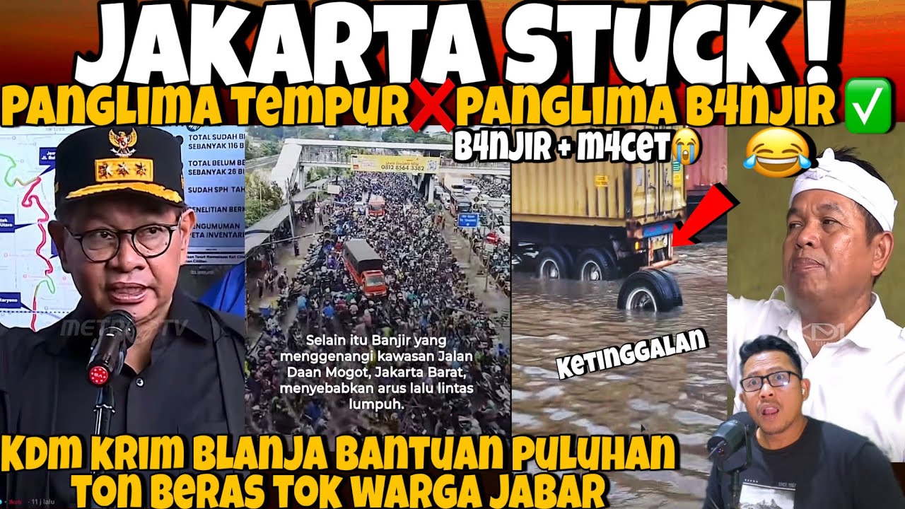 J4KARTA STUCK‼️MACET ! MAJU DIKIT PANGLIMA B4NJ1R - KDM BORONG BERAS BUAT WARGA JABAR 