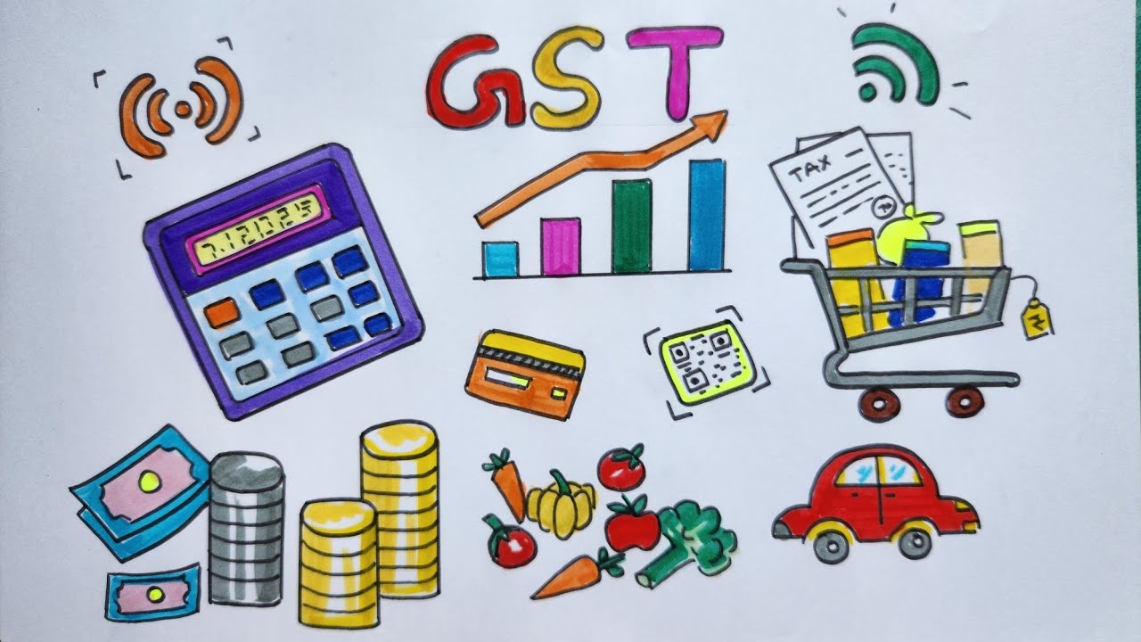 GST Drawing easy / Gst 0.2 drawing  / Gst drawing for competition 