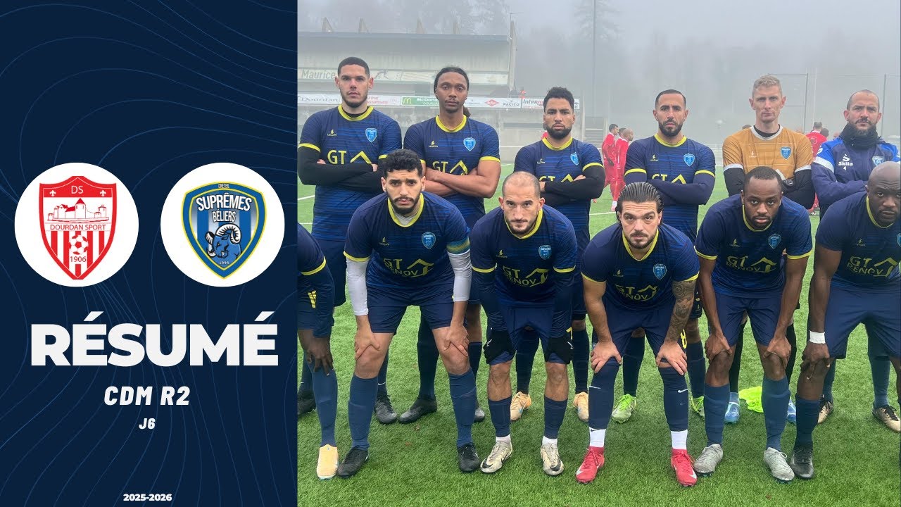🎥 𝗛𝗜𝗚𝗛𝗟𝗜𝗚𝗛𝗧𝗦: DOURDAN  - SUPR&Ecirc;MES B&Eacute;LIERS  (1-1) 6&egrave;me journ&eacute;e de R2 (SAiSON 2025/2026).