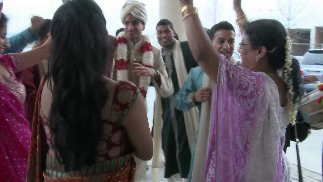 Indian Wedding Baraat Dance at the Hindu Heritage Centre Temple in Mississauga Ontario