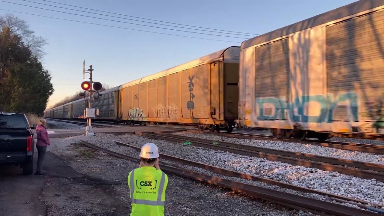 CSX Autorack Train In Arrington TN 