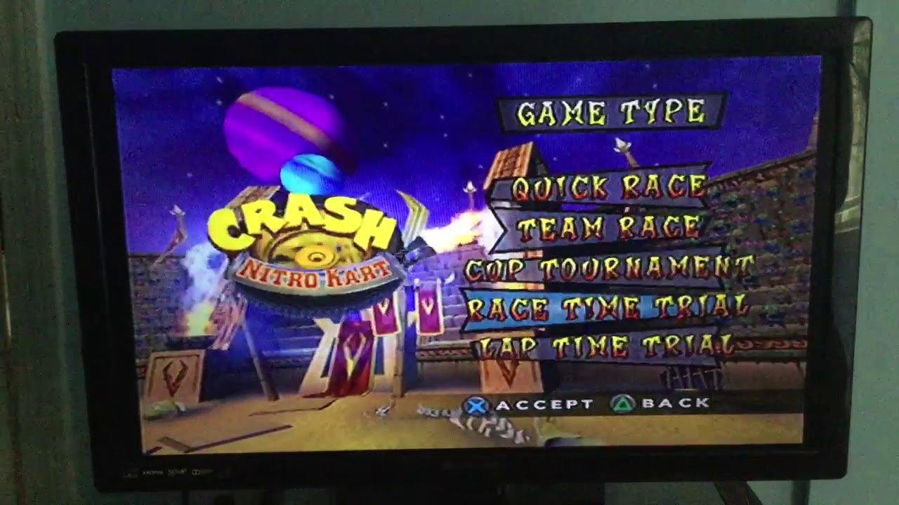 Let's Play Crash Nitro Kart Part 73: Unlocking N. Tropy ( Time Trial Mode ) 1st Track (Inferno Isle)