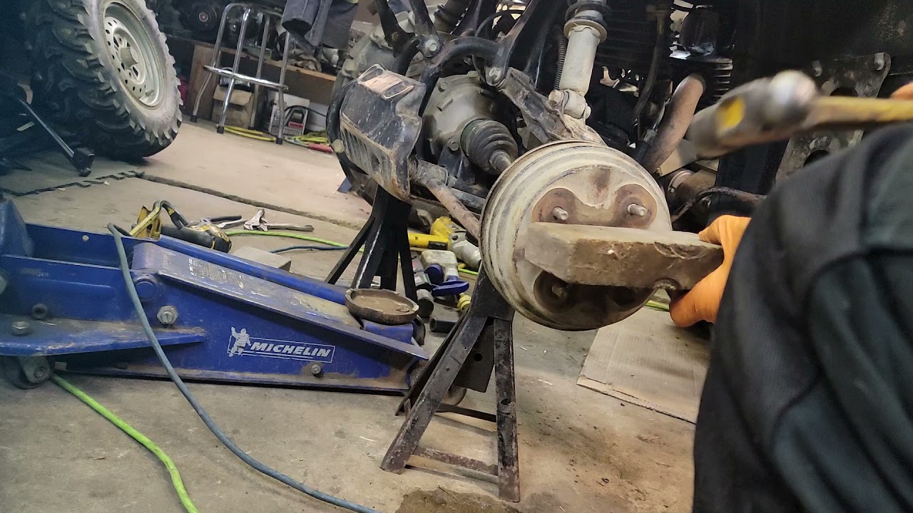Front Drum brakes adjustment 96 big bear 350