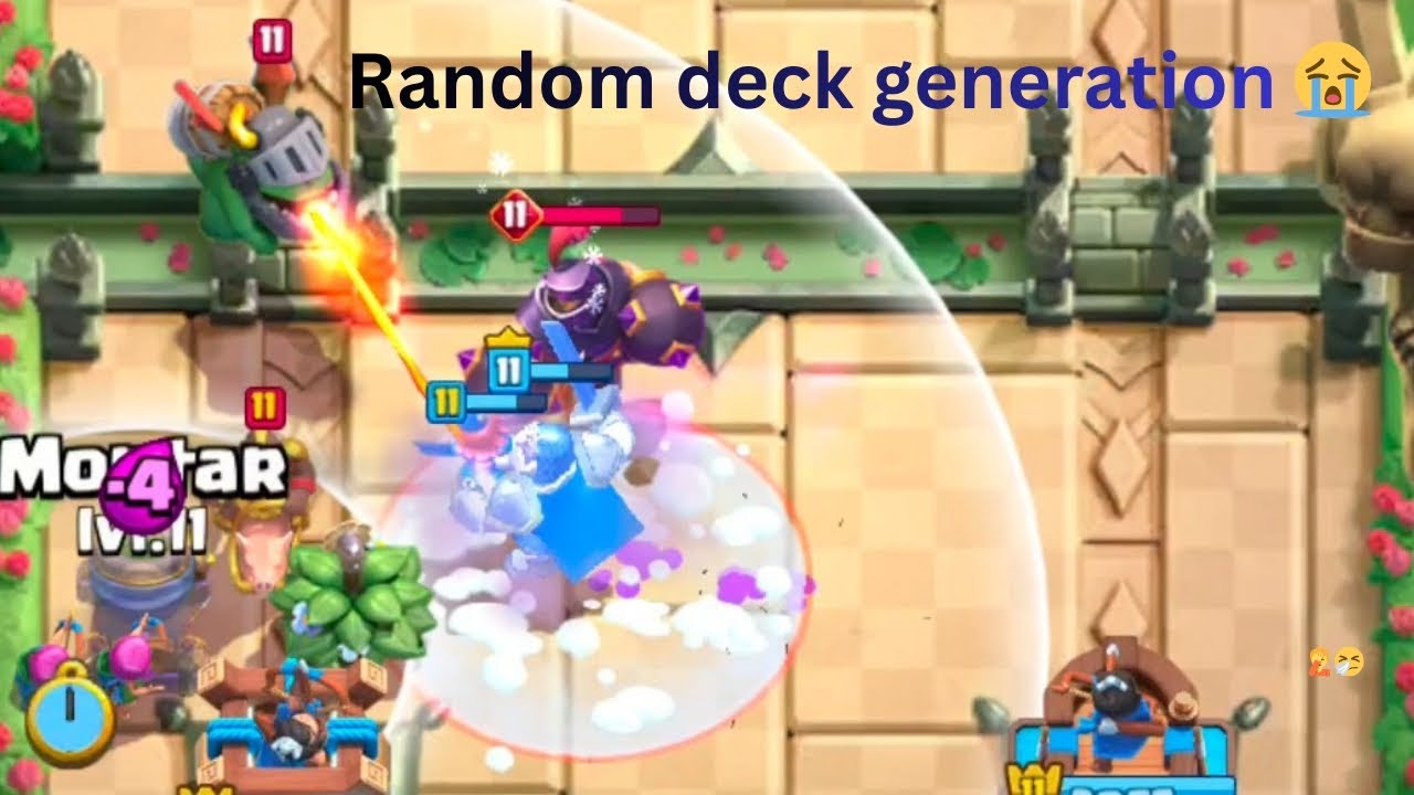 Clash royale but Random deck generator chooses my deck! 