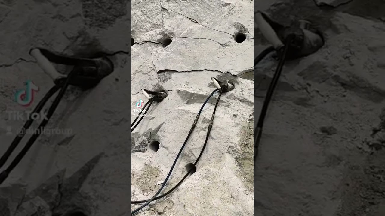 Non-explosive hard rock breaking.