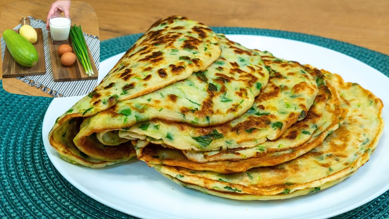 Просто натрите 1 кабачок и 1 картофелину - быстрый и вкусный рецепт!