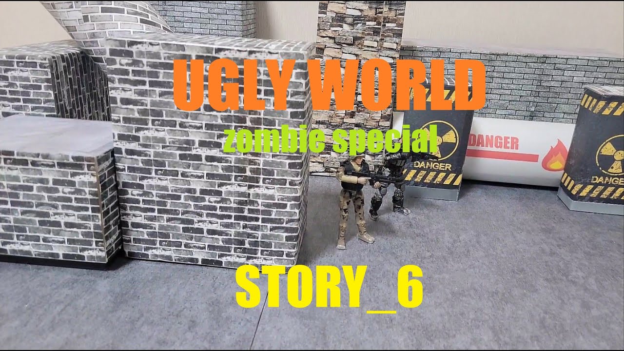 Toy military battle stop motion_[zombie special UGLY WORLD]...story 6 infiltrate (team - B)
