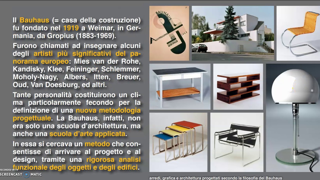 Architettura razionalista e il Bauhaus 07 maggio 2020